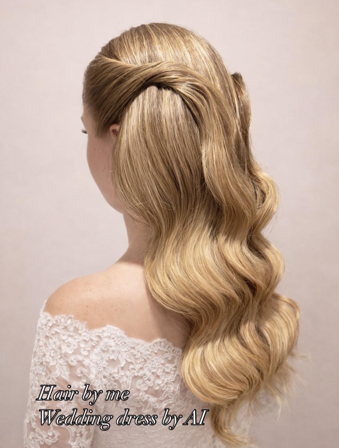 Bridal Hollywood waves styled by Cristin